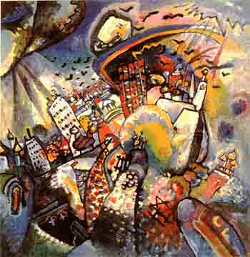 Moscovo I, óleo sobre tela de Kandinsky